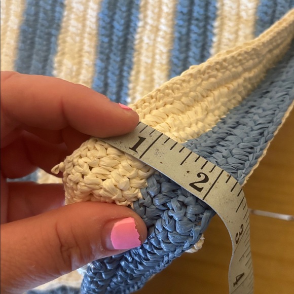 NWT Loeffler Randall blue stripe radiation book bag - Picture 10 of 10